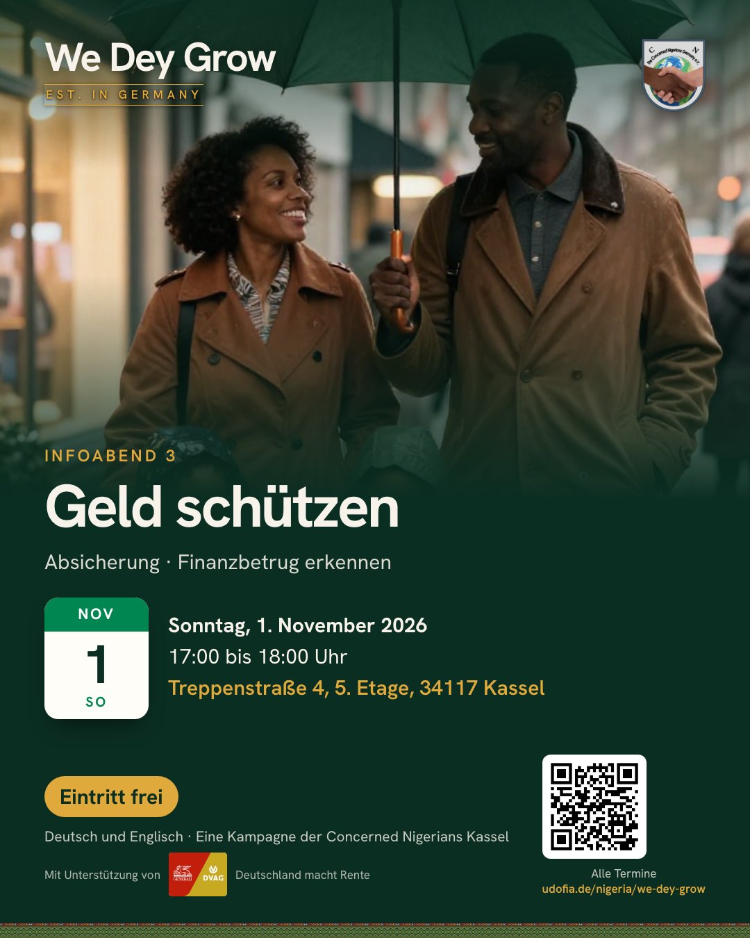Einladung Geld schützen, So, 1. November